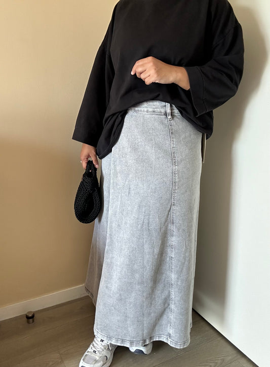 Jupe portefeuille en jean