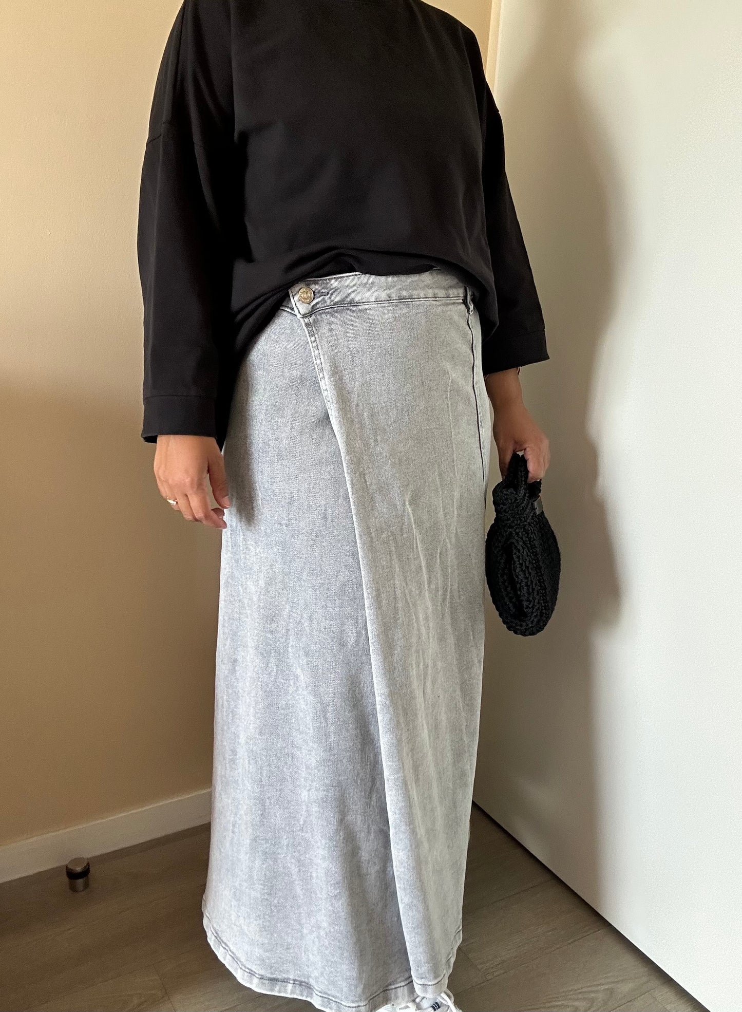 Jupe portefeuille en jean