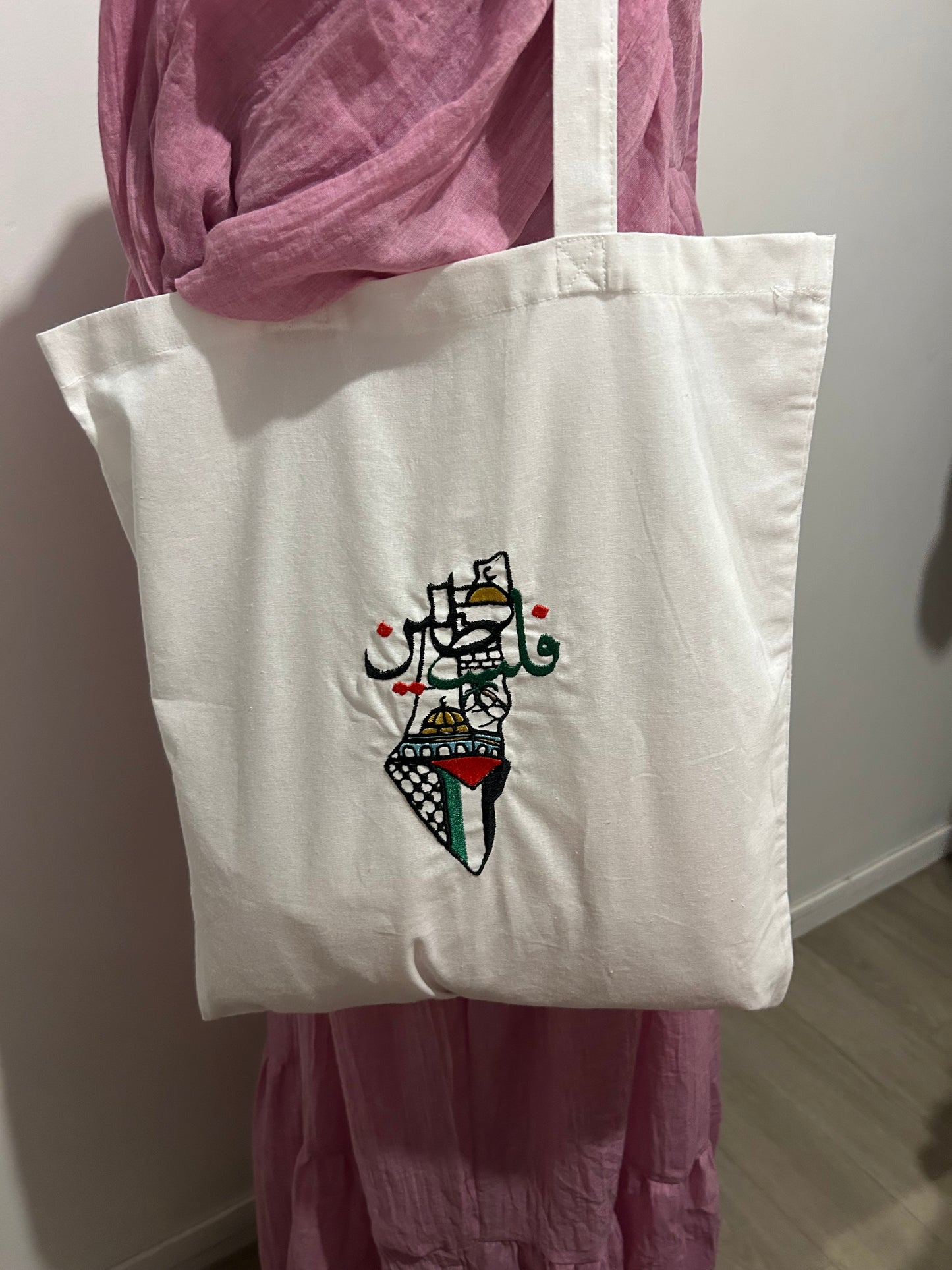 Sac en toile brodé Palestine