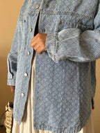 Veste en jean à effet