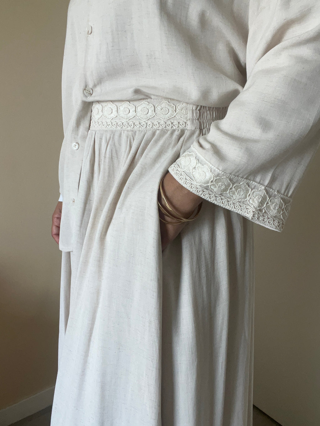 Chemise broderie manche